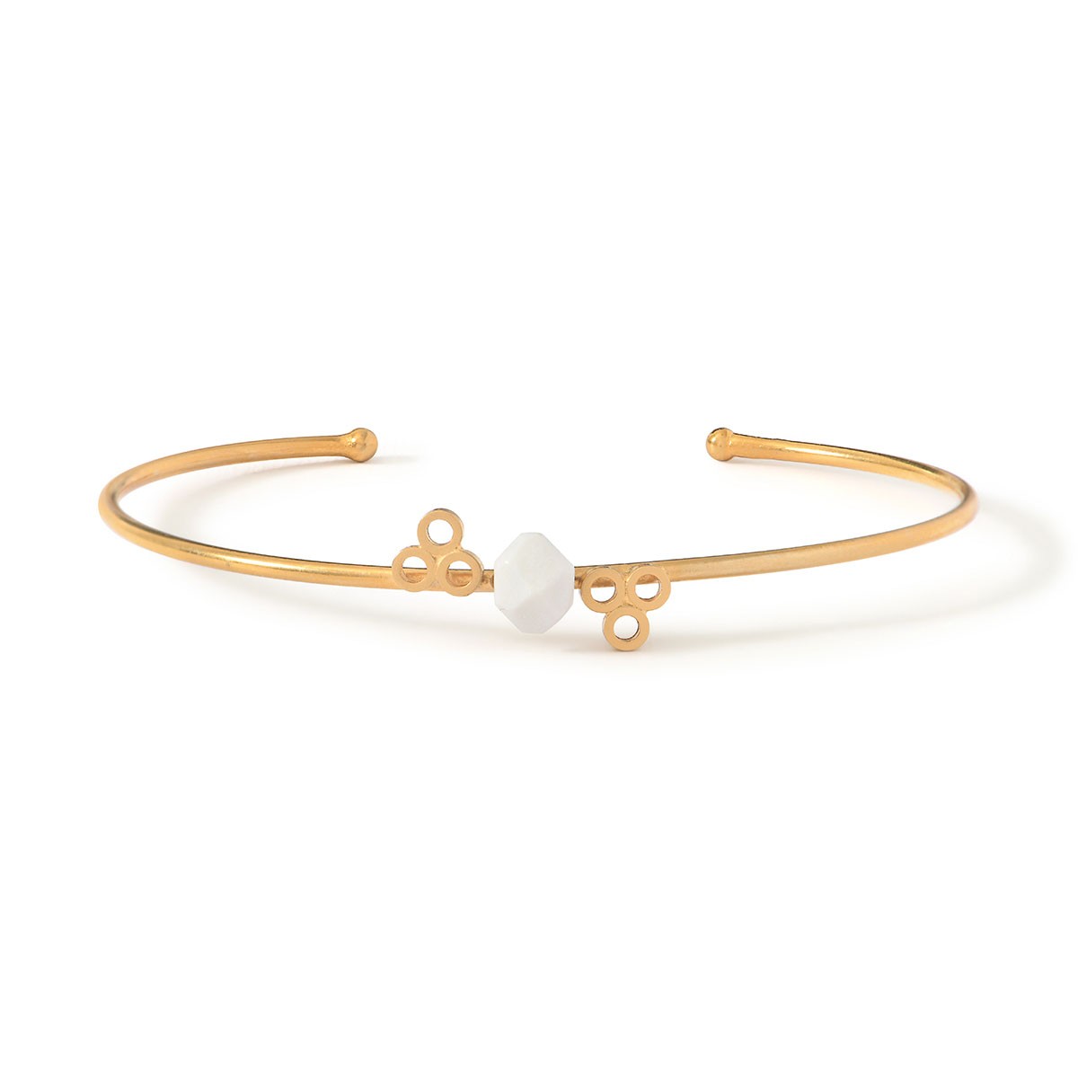 Bracelet Ashley #2 en porcelaine et métal doré