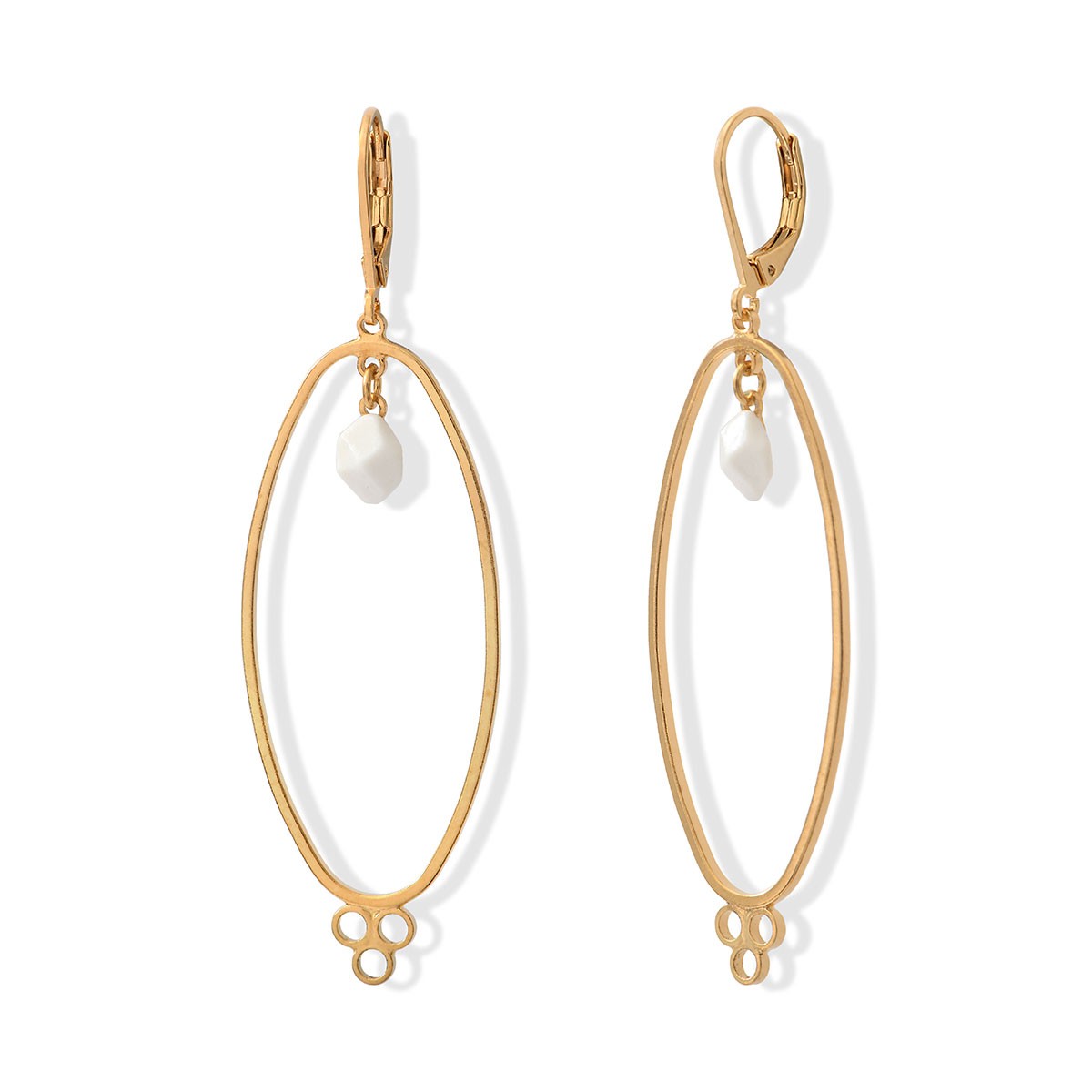 Dormeuses Ashley GM - Bijou en porcelaine de Yolaine Giret - Paris