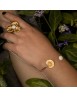 Shooting de la collection de bijoux artisanaux Nymphéas en porcelaine et estampes dorées
@griisette