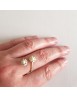 Bague double Élise portée