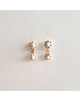 Boucles d'oreilles Élise Duo - Bijou en porcelaine de Yolaine Giret