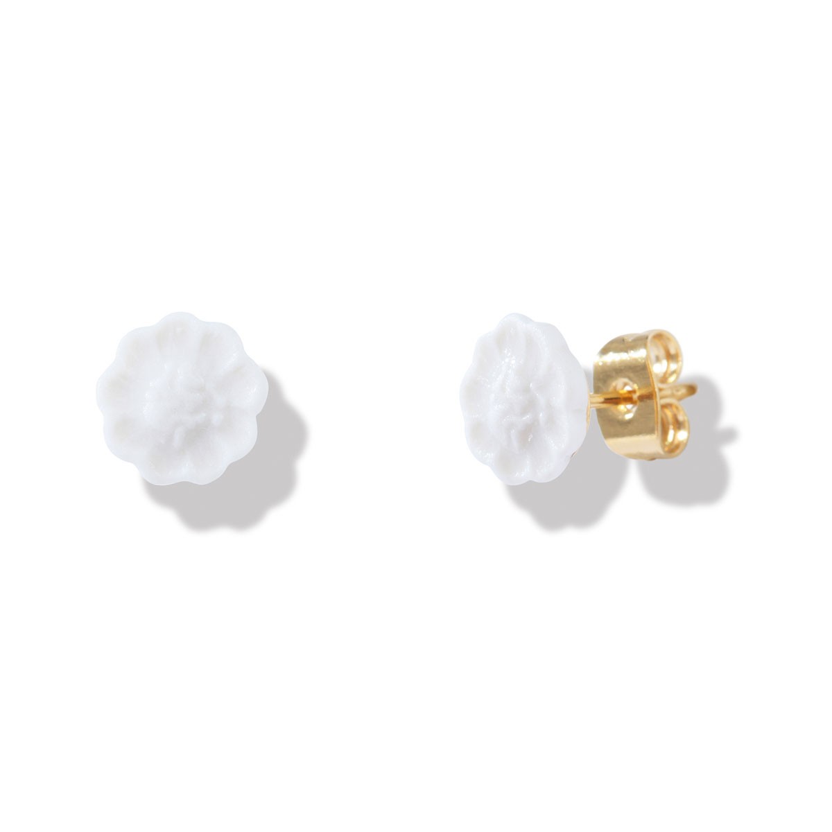 Boucles d'oreilles Jardin en porcelaine