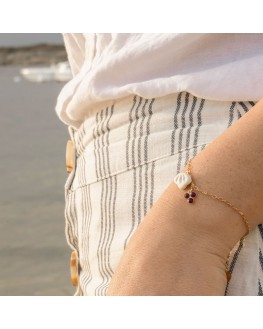 Bracelet Coquillage Gri-gri en porcelaine