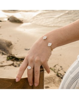Bague Coquillage, bijou fabriqué à Paris en porcelaine