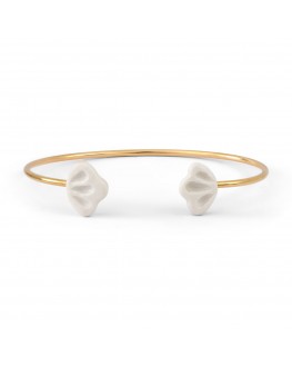 Bracelet double Coquillage fabriqué à Paris en porcelaine