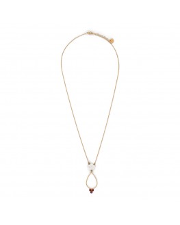 Pendentif collier Coquillage #3 en porcelaine