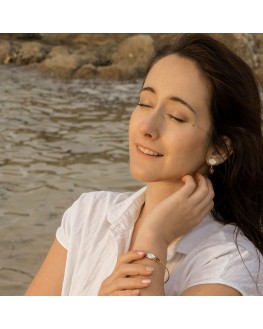 Bracelet Coquillage 3x2 en porcelaine et perles de verre
Bijou artisanal fabriqué à Paris