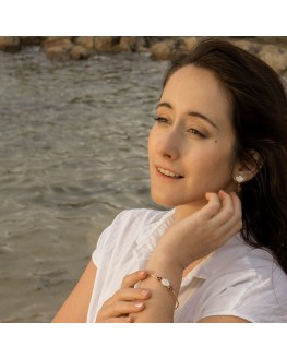 Bracelet Coquillage 3x2 en porcelaine et perles de verre
Bijou artisanal fabriqué à Paris