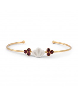 Bracelet Coquillage 3x2 en porcelaine et perles de verre
Bijou artisanal fabriqué à Paris