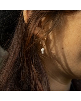 Shooting de Maïna en Écosse avec les créoles Tête de mort
Skulls porcelaine loop earrings