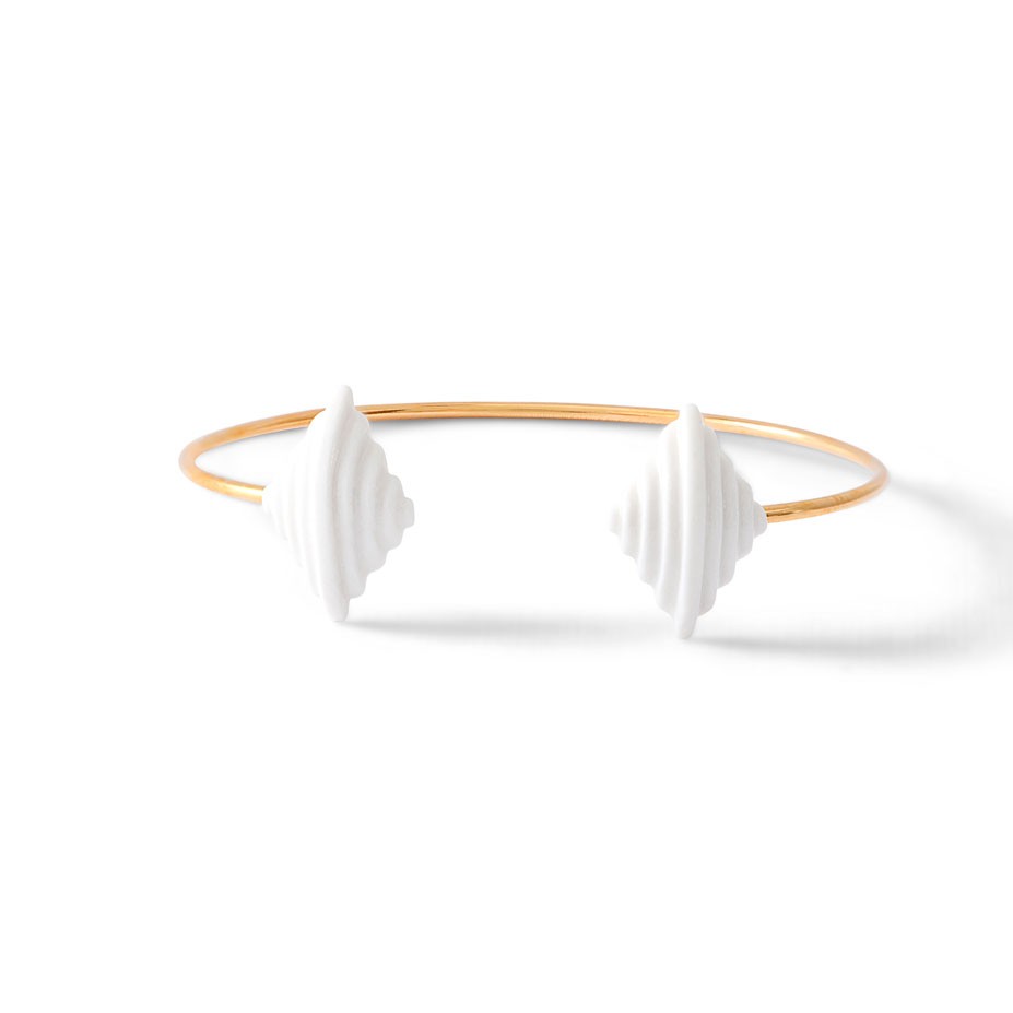 Bracelet double Manhattan en porcelaine
Inspiration Art Déco
Artisanat d'art