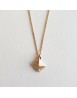 Collier Pyramide dorée- Bijou en porcelaine de Yolaine Giret