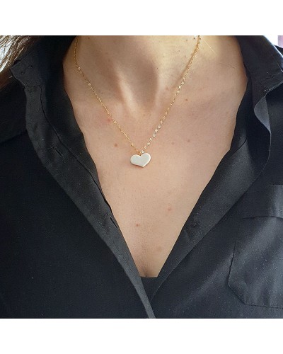 Pièce unique - Collier Coeur porcelaine