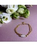 Bracelet Pétale et trio de chaînettes - Décor fleuri